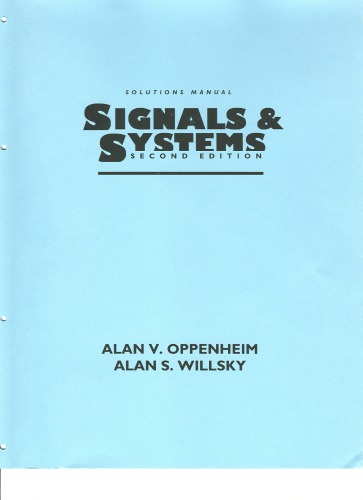Download Solutions Manual of Signals and Systems PDF